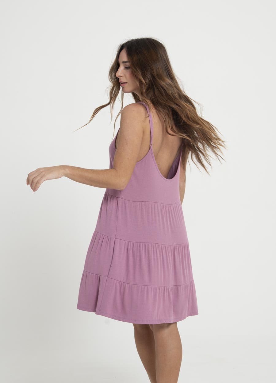 Vestido corto morley fino con recortes