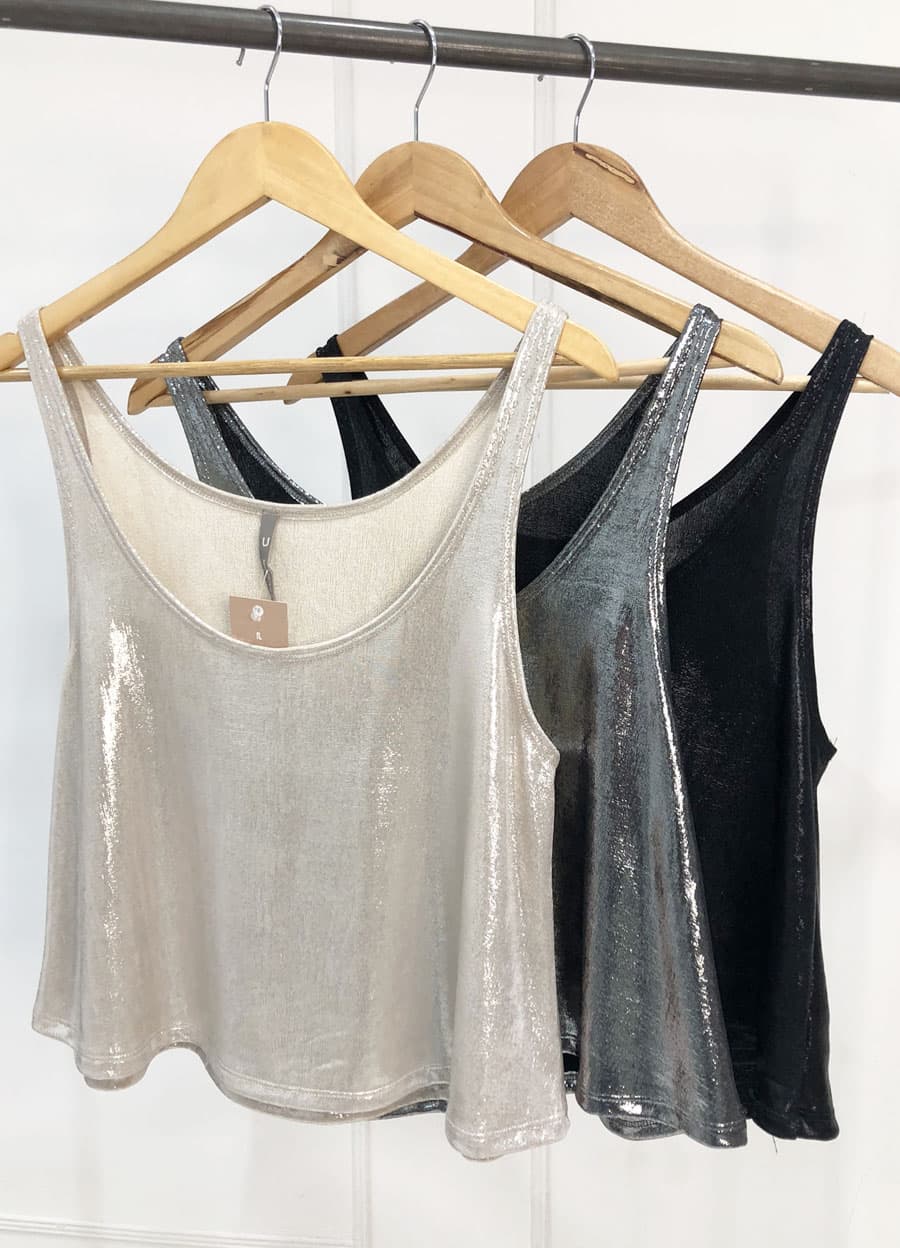 Musculosa campanita metalizada