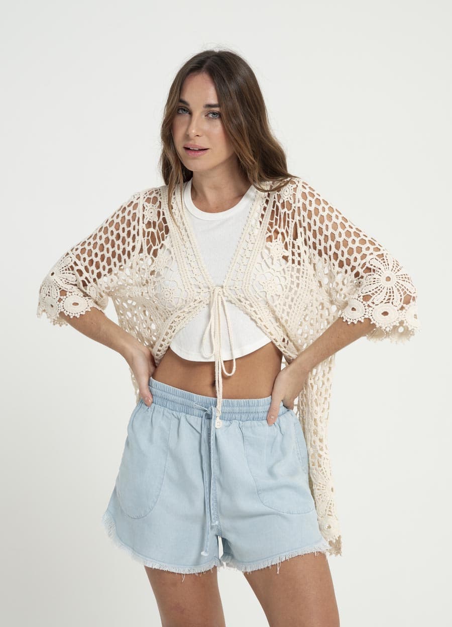 Kimono corto crochet