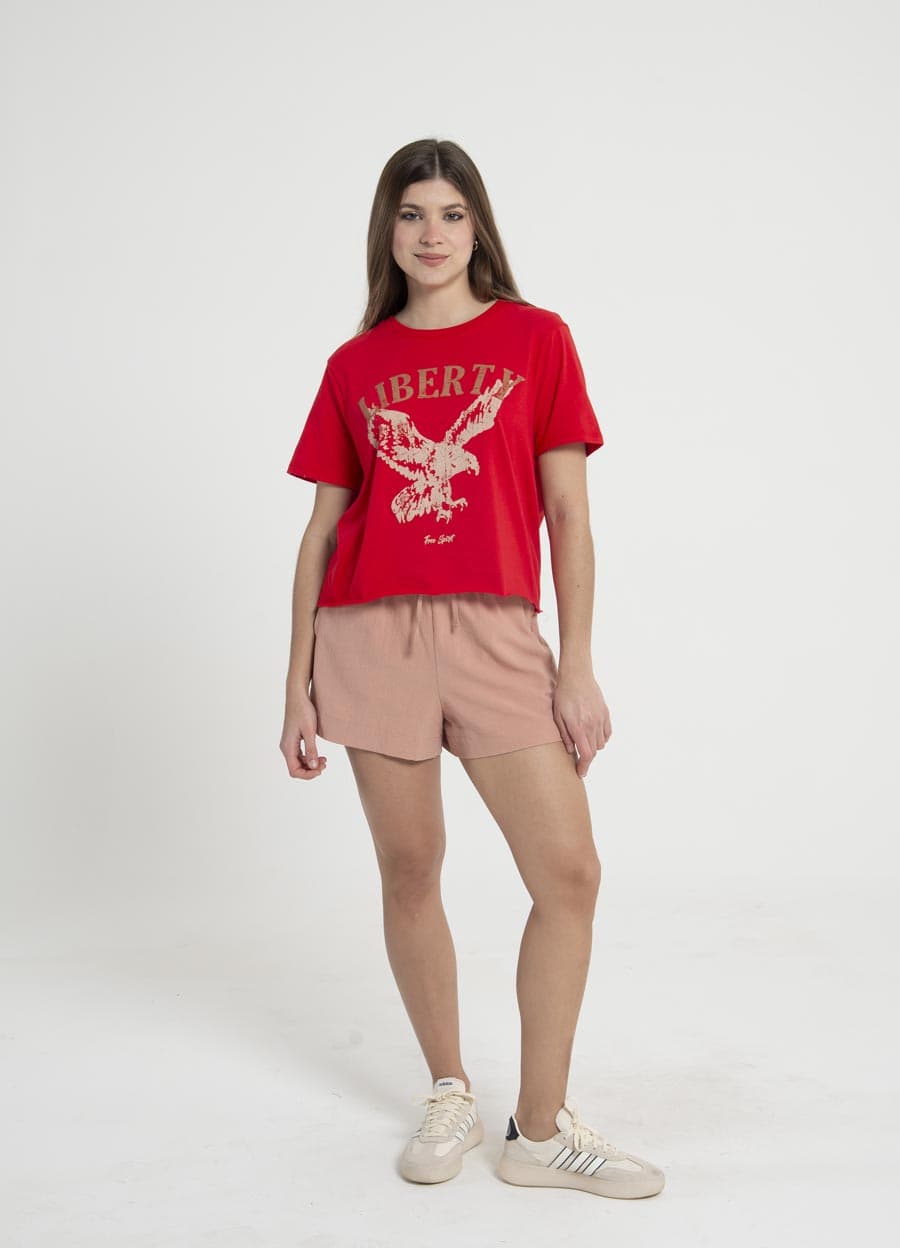 Short lino algodon