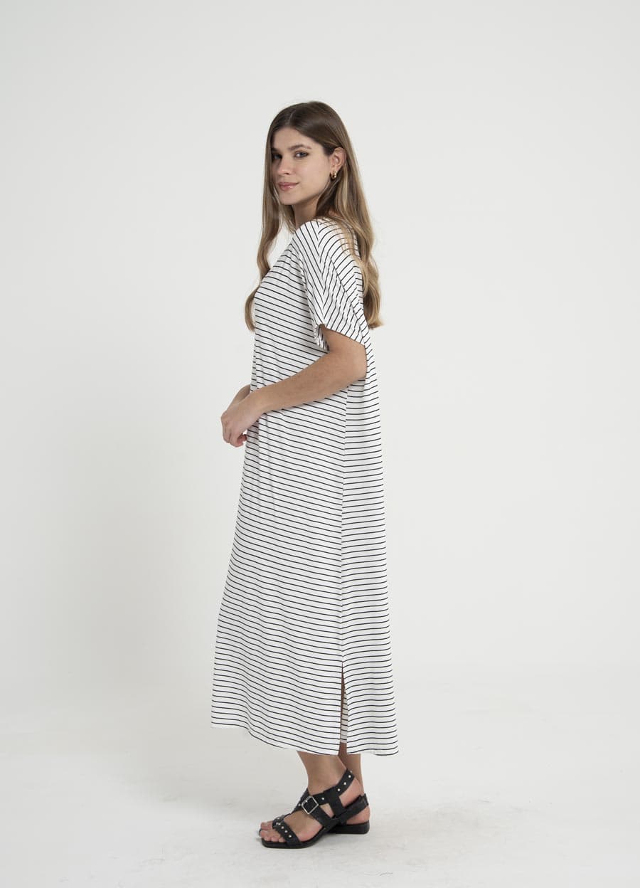 Tunica rayada escote V