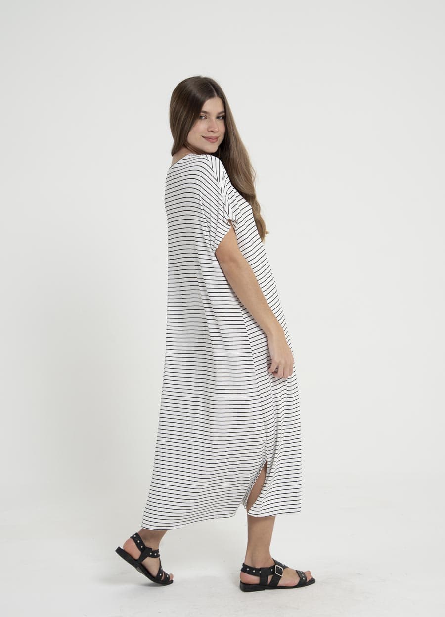 Tunica rayada escote V