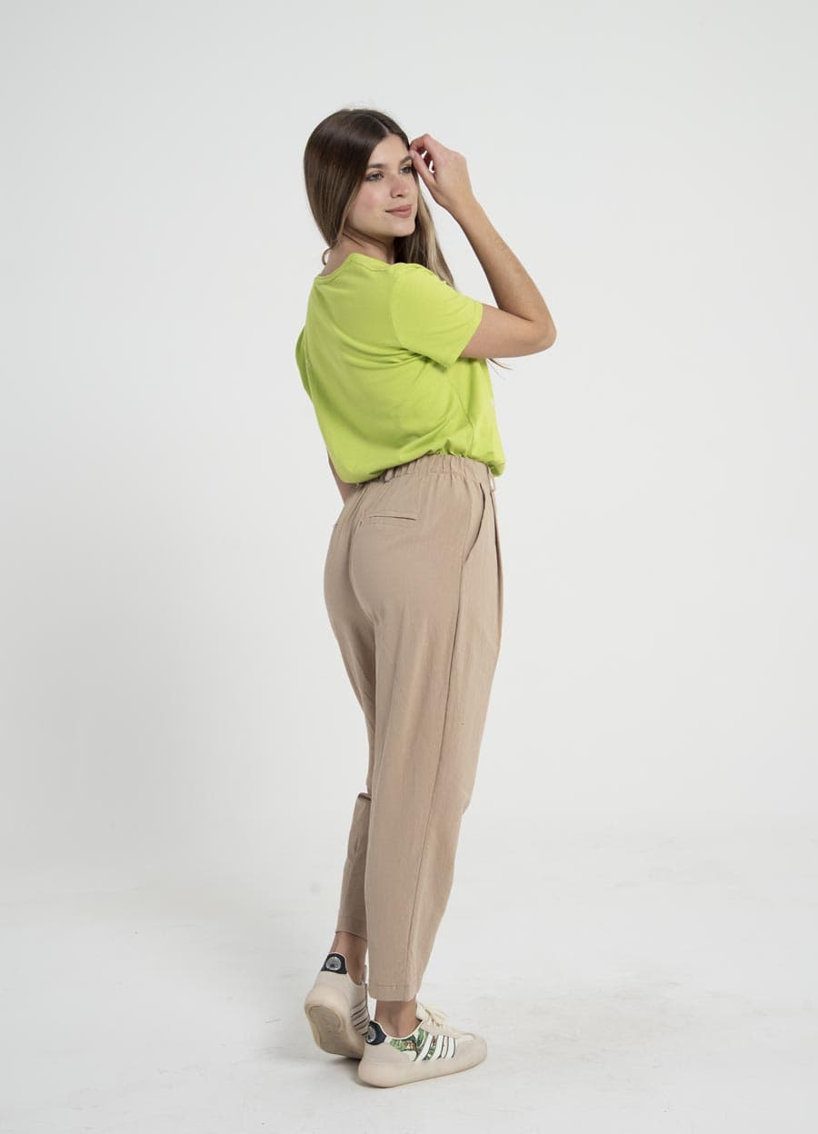 Slouchy lino algodon con boton