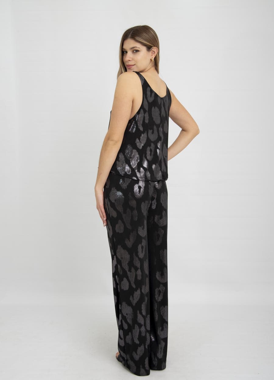 Musculosa campanita metalizada print