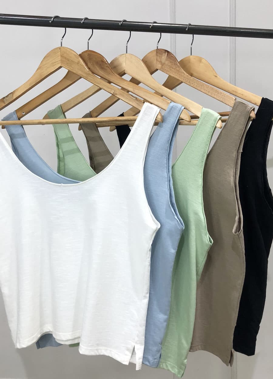 Musculosa con al corte flame