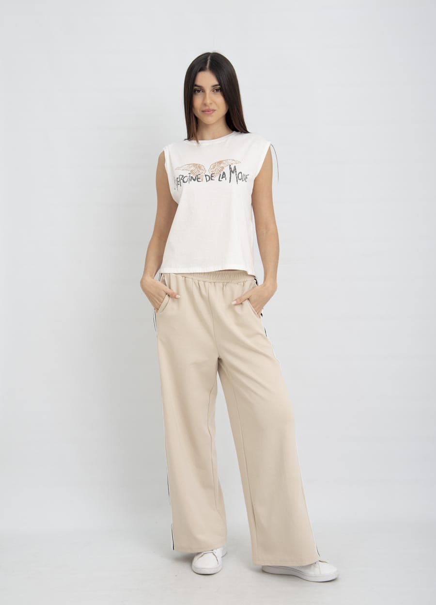 Pantalon deportivo con tira lateral