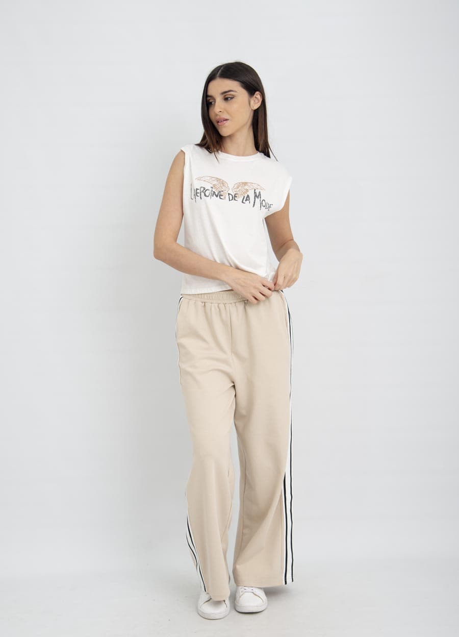 Pantalon deportivo con tira lateral