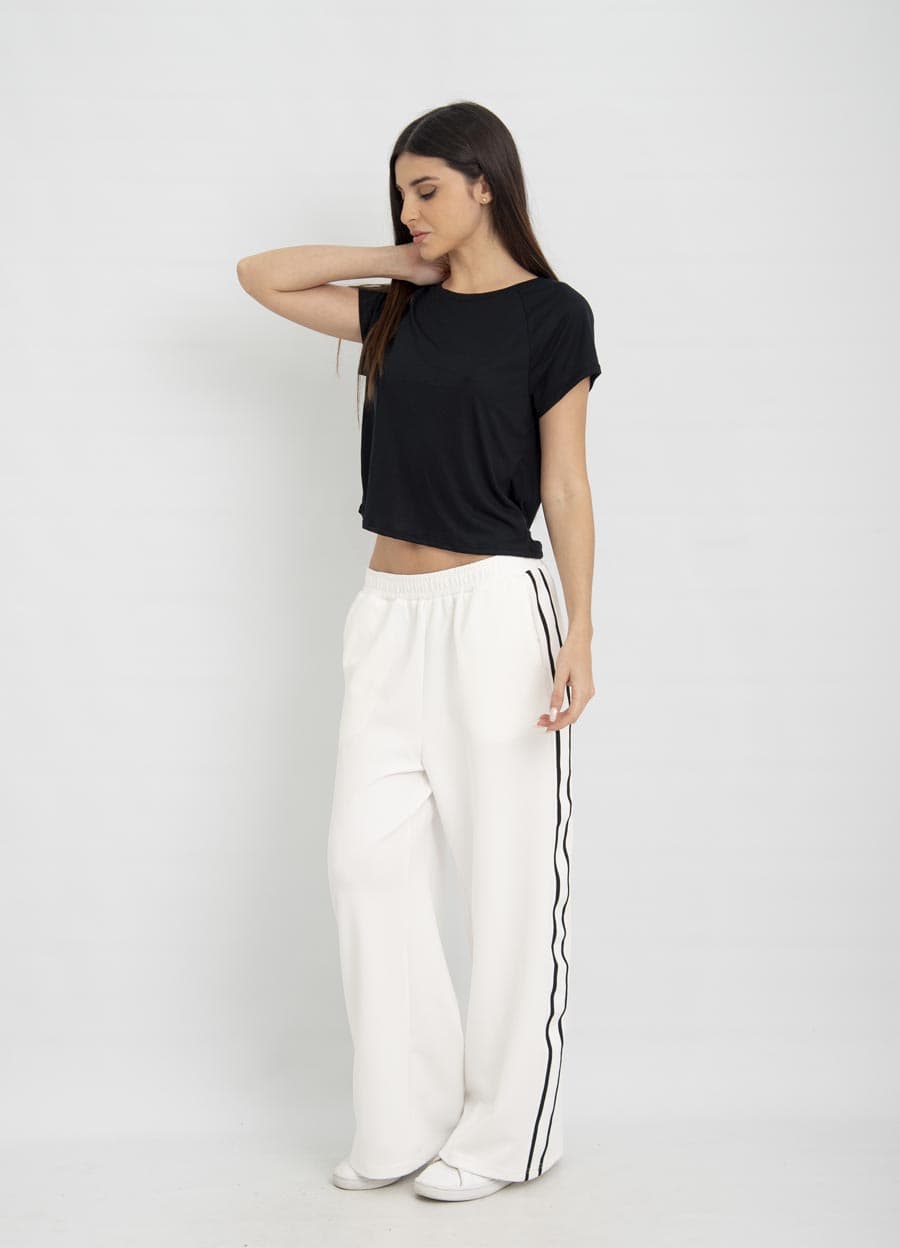 Pantalon deportivo con tira lateral